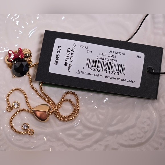 Kate Spade Disney Minnie Goldtone Adjustable Bracelet NWT Retail $69 - Picture 2 of 4